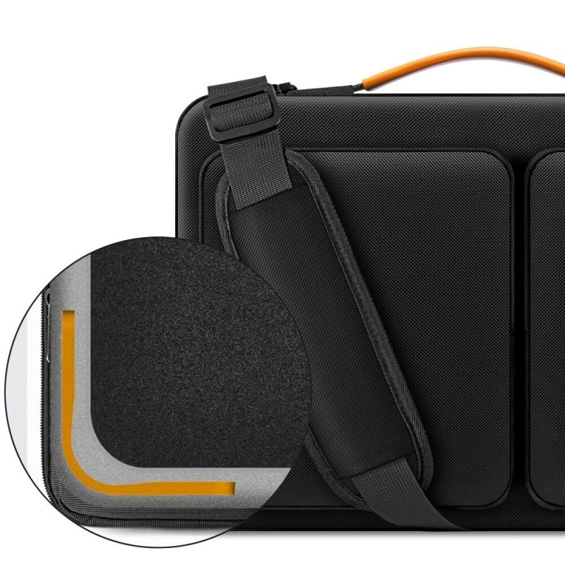 Tech-Protect Defender Bag THP4355 kannettavatietokonelaukku 13-14", musta/oranssi