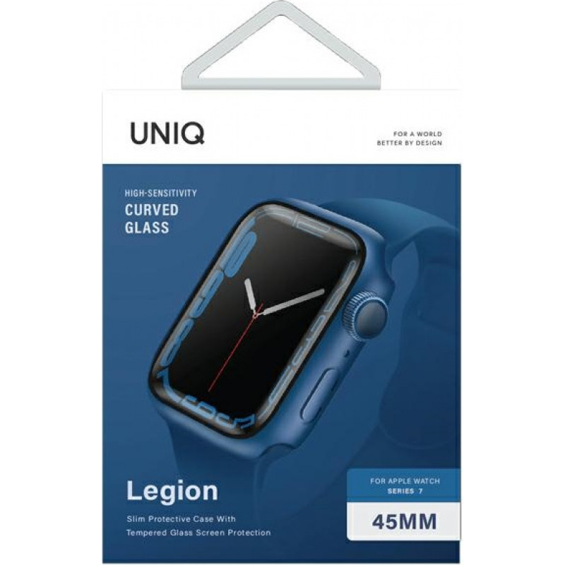 UNIQ Legion -kotelo Apple Watch Series 7/8/9 45 mm:lle, sininen