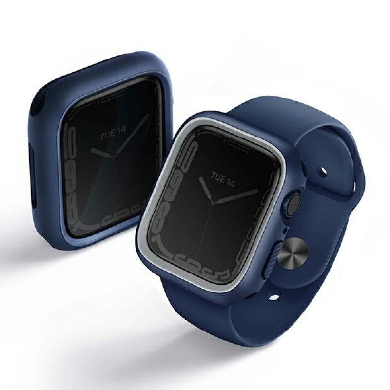 UNIQ Moduo -suojakotelo Apple Watch 4/5/6/7/8/9/SE 44/45 mm, siniharmaa