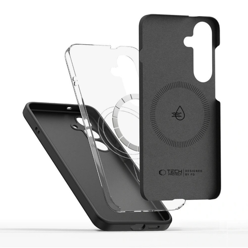 Tech-Protect silikoninen MagSafe-kuori Samsung Galaxy S26+:lle, musta