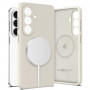 Tech-Protect Silikoninen MagSafe-kuori Samsung Galaxy S26+:lle, Cosmic Latte