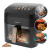 Cecotec Cecofry&Grill Smokin' 8500 -kiertoilmakypsennin, 8,5 L, 2200 W, musta