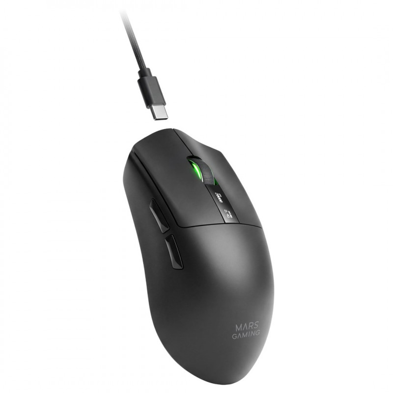 Mars Gaming MMW-ELITE langaton pelihiiri, 20000 DPI, Bluetooth 5.4, 2.4 GHz, musta