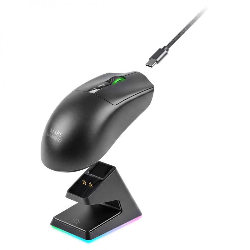 Mars Gaming MMW-ELITE langaton pelihiiri, 20000 DPI, Bluetooth 5.4, 2.4 GHz, musta