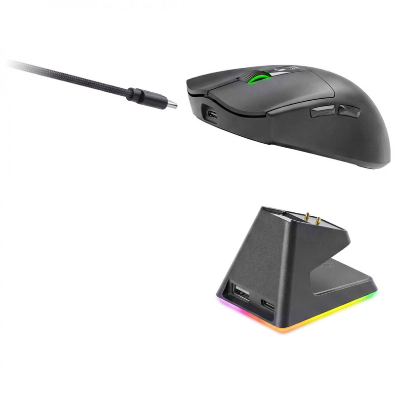 Mars Gaming MMW-ELITE langaton pelihiiri, 20000 DPI, Bluetooth 5.4, 2.4 GHz, musta