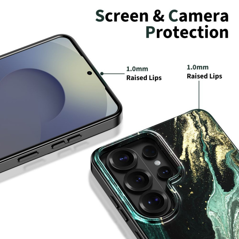 Tech-Protect Lamano MagSafe -suojakotelo Samsung Galaxy S26 Ultra -puhelimelle, musta ja vihreä