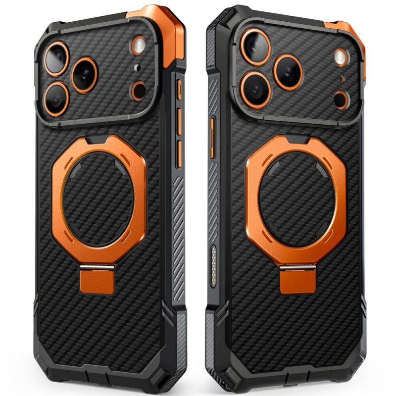 Supcase UB Grip Mag MagSafe -aramidikotelo Apple iPhone 17 Pro Max / 18 Pro Max -puhelimelle, musta/oranssi