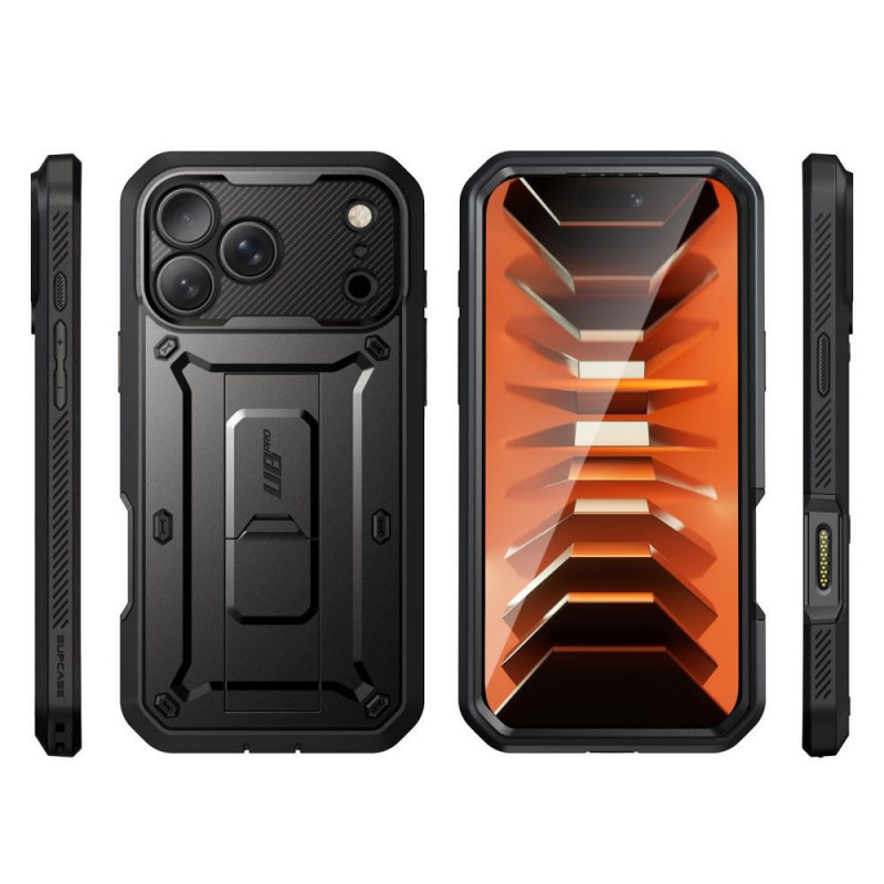Supcase Unicorn Beetle Pro -suojakotelo Apple iPhone 17 Pro Max / 18 Pro Max -puhelimelle, musta