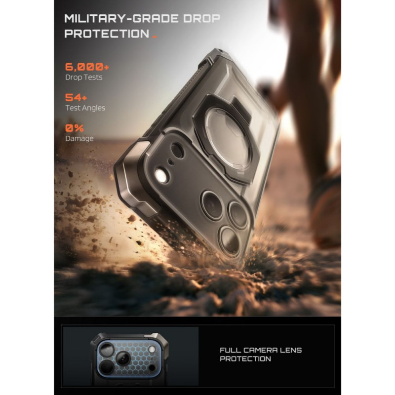 Supcase UB Grip Mag MagSafe -suojakotelo Apple iPhone 17 Pro Max / 18 Pro Max -puhelimelle, musta