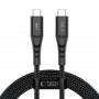 Tech-Protect UB11T Ultraboost USB-C / USB-C -kaapeli, PD 100W, 200 cm, musta