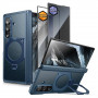 Supcase UB Aero MagSafe -suojakotelo Samsung Galaxy Z Fold 8 Ultra -puhelimelle, jossa karkaistu lasi ja yksityisyyslasi, Aramid Blue
