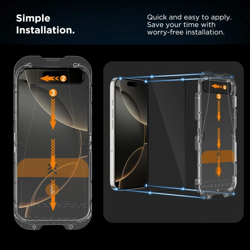 Tech-Protect Quick Set+ karkaistu lasinen näytönsuojus Apple iPhone 13 / 13 Pro / 14 / 16e -puhelimelle, musta (2 kpl)