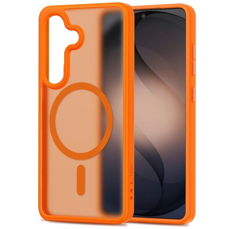 Tech-Protect Magmat MagSafe -suojakotelo Samsung Galaxy S26 -puhelimelle, matta oranssi