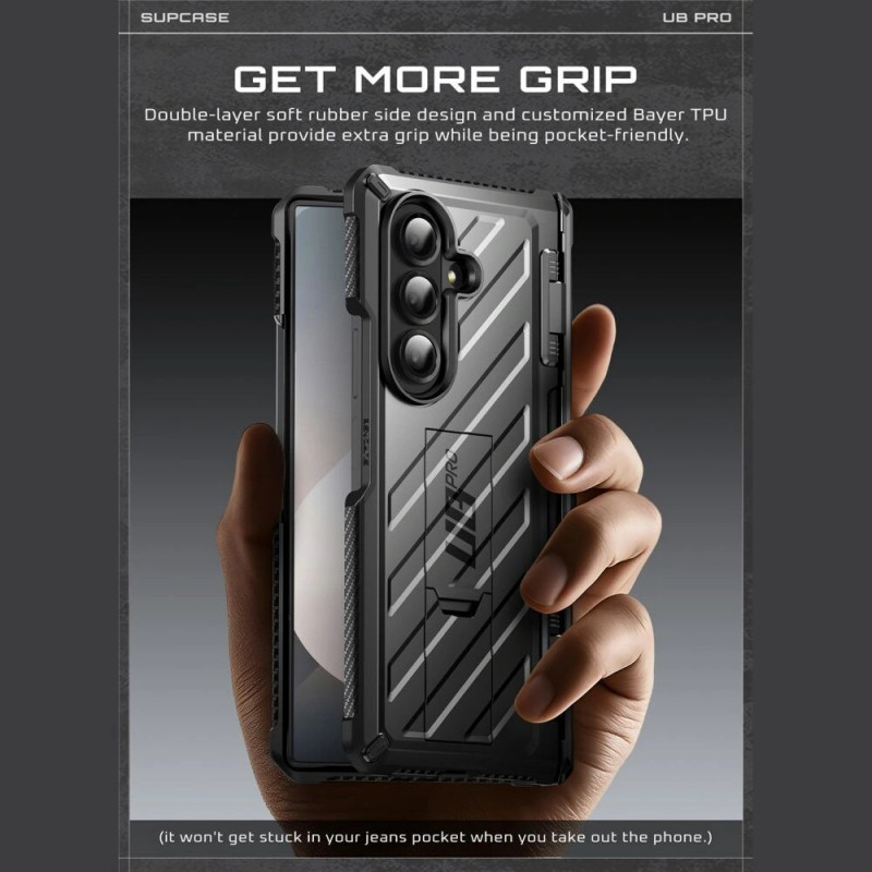 Supcase Unicorn Beetle Pro -suojakotelo Samsung Galaxy Z Fold 7 -puhelimelle, musta