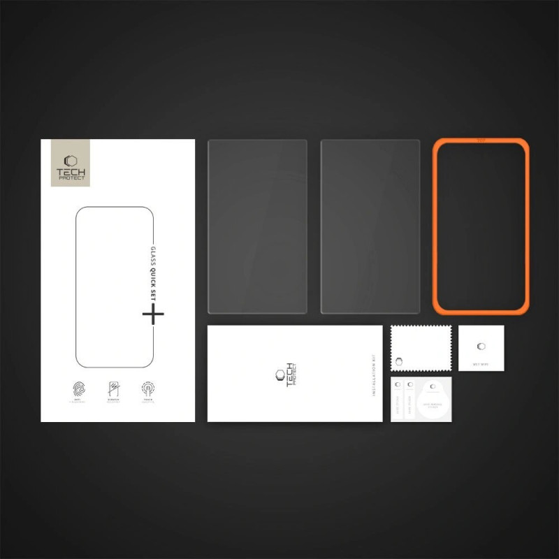 Tech-Protect Easy Set+ karkaistu lasi -näytönsuojus Nintendo Switch 2 -laitteelle, kirkas (2 kpl)