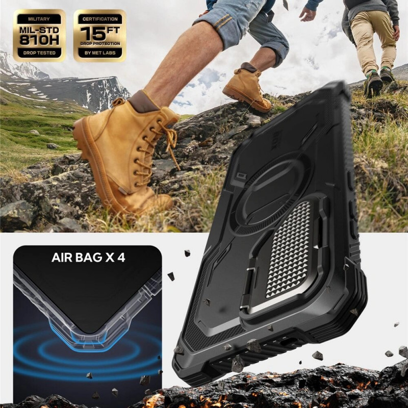 Supcase IBLSN ArmorBox Mag MagSafe -suojakotelo Samsung Galaxy S25 Ultra -puhelimelle, musta
