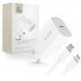 Tech-Protect NC20W 1-port USB-C seinälaturi PD 20W Lightning-kaapelilla, valkoinen, 100 cm
