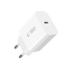 Tech-Protect NC20W 1-port USB-C seinälaturi PD 20W Lightning-kaapelilla, valkoinen, 100 cm