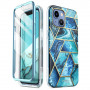 Supcase Cosmo -suojakotelo Apple iPhone 14 Plus / 15 Plus -puhelimelle, merensininen