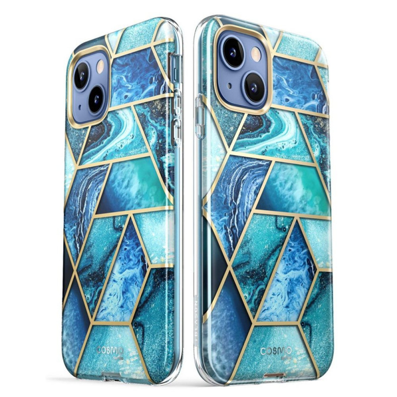 Supcase Cosmo -suojakotelo Apple iPhone 14 Plus / 15 Plus -puhelimelle, merensininen