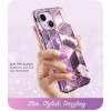 Supcase Cosmo -kuori Apple iPhone 14 Plus / 15 Plus -puhelimelle, Marble Purple
