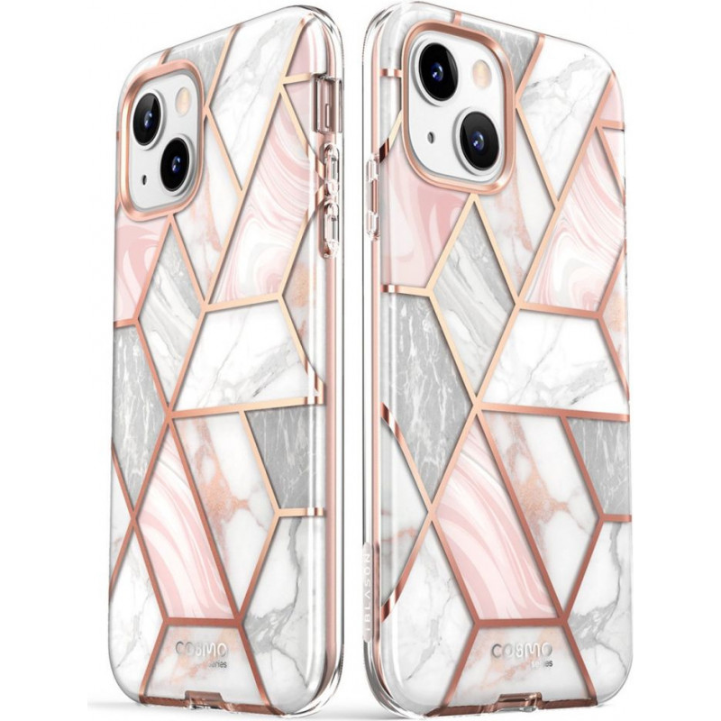 Supcase Cosmo Case Apple iPhone 14 Plus / 15 Plus -suojakotelo, Pink Marble