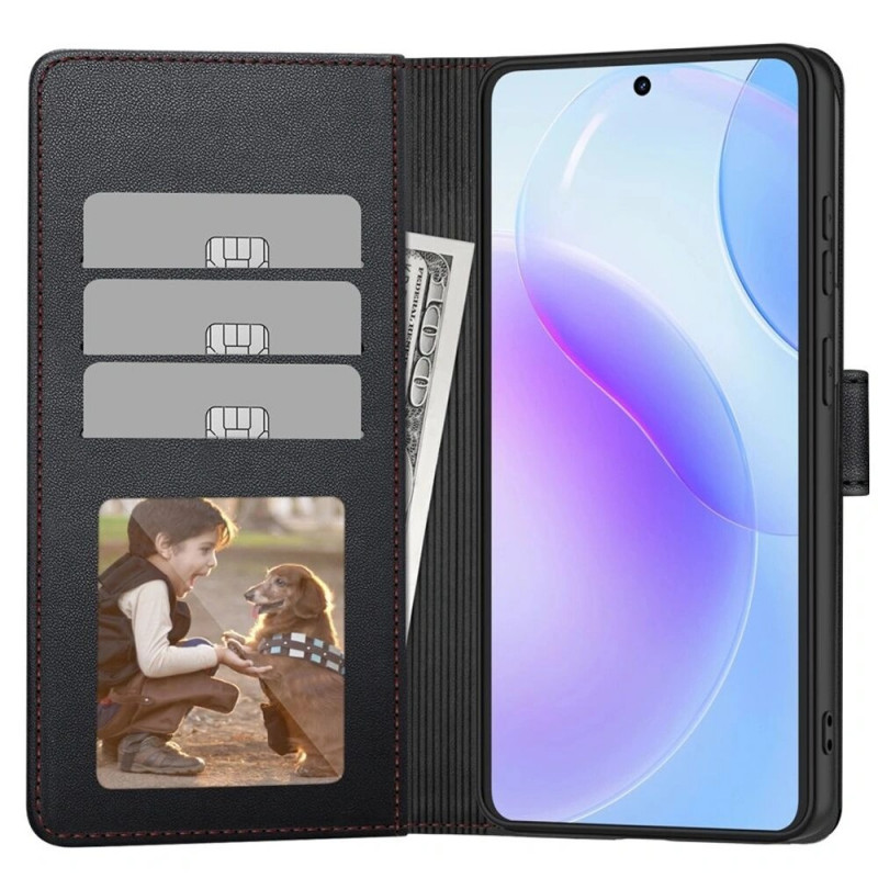 Tech-Protect lompakkokotelo Samsung Galaxy A57 5G -puhelimelle, musta/punainen