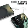 Tech-Protect Lamano MagSafe -suojakotelo Samsung Galaxy A57 5G -puhelimelle, musta ja vihreä