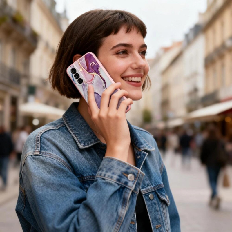 Tech-Protect Icon -kuori Samsung Galaxy A37 5G -puhelimeen, Marble