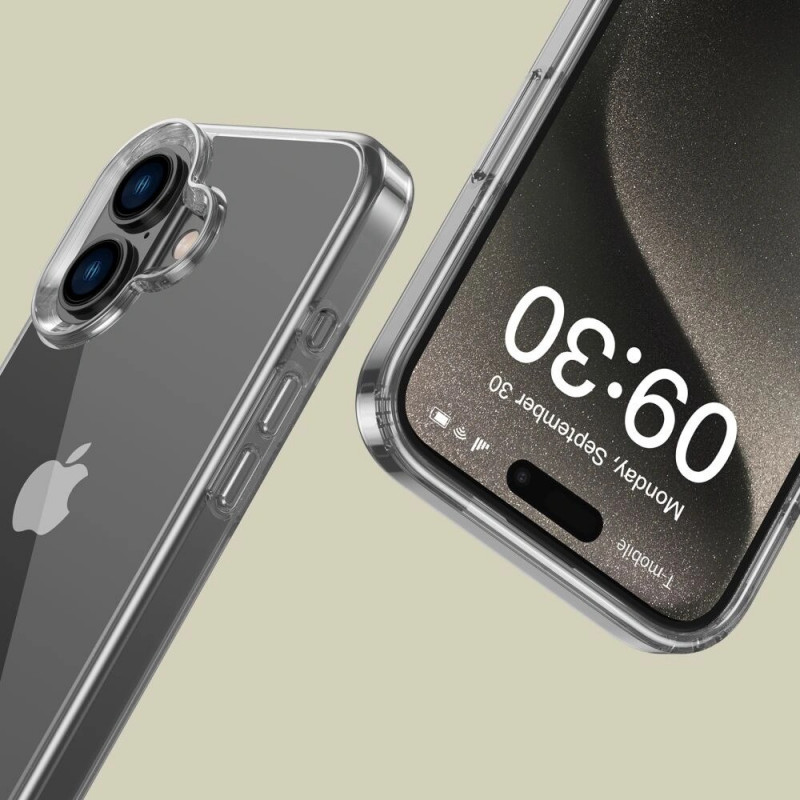 Tech-Protect Flexair Hybrid -suojakotelo Apple iPhone 16 -puhelimelle, kirkas