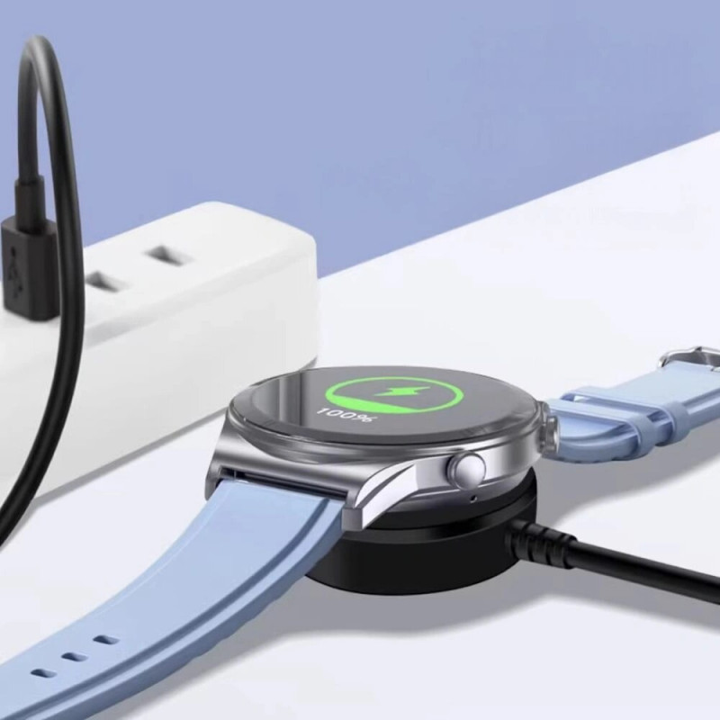 Tech-Protect MC03 UltraBoost Magneettinen Latauskaapeli USB-C 100 cm Samsung Galaxy Watch -kellolle, Musta