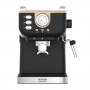 Taurus Onyx Moka 1050 W 20 bar puinen mäntätyylinen espressokeitin, puu/musta/hopea