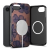 Tech-Protect Lamano MagSafe -suojakotelo Apple iPhone 16e / 17e -puhelimelle, ruskea ja violetti (Velvet Night)