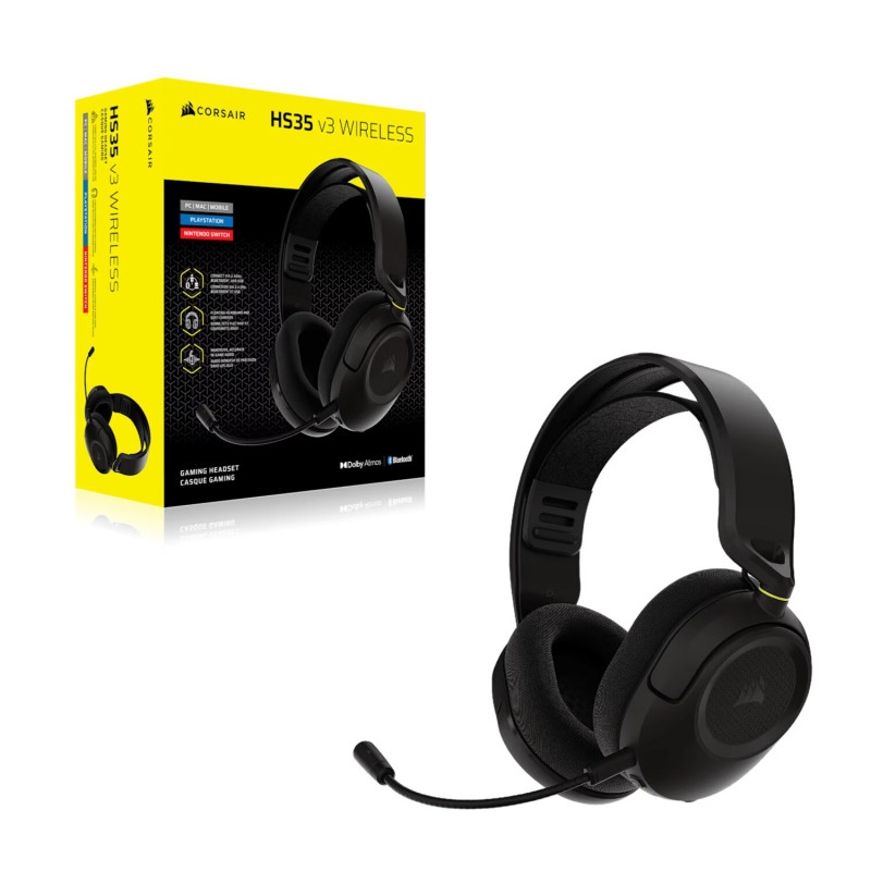 Corsair HS35 V3 langaton kuuloke PlayStationille CA-9011410-WW, Carbon