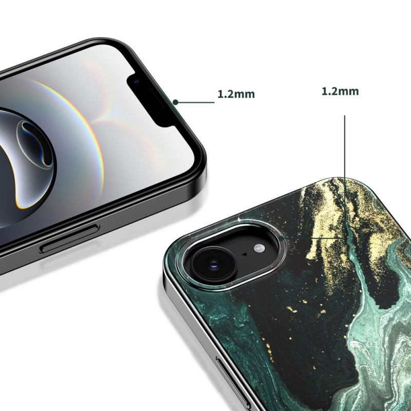 Tech-Protect Lamano MagSafe -suojakotelo Apple iPhone 16e / 17e -puhelimelle, musta ja vihreä (Verde Aura)