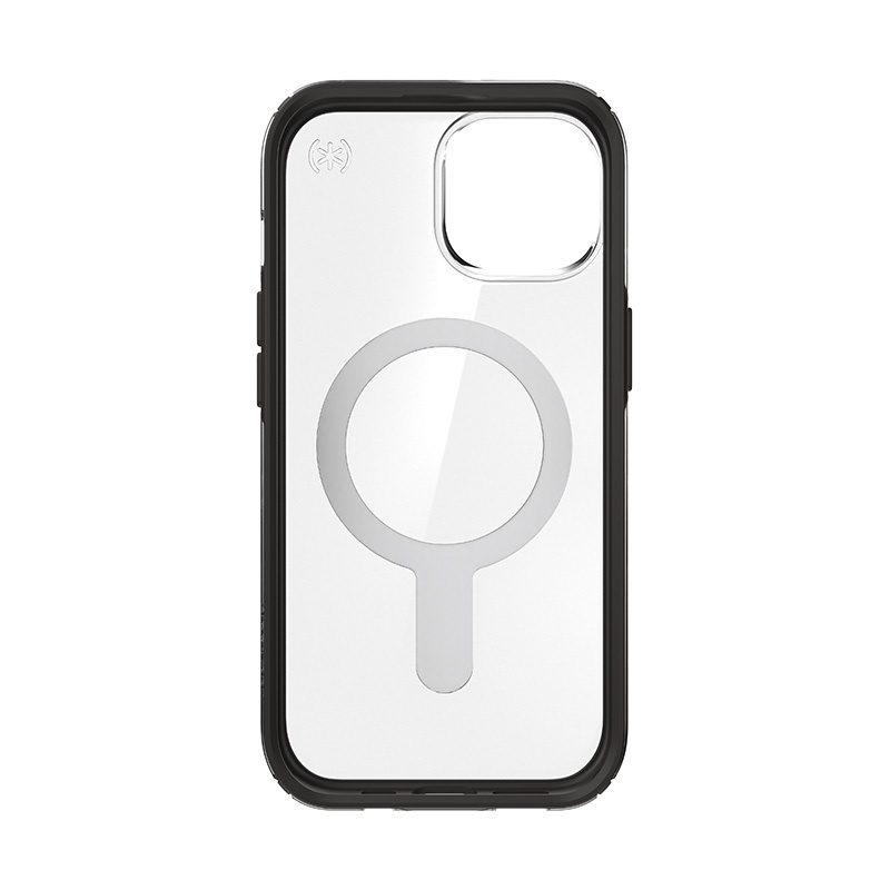 Speck Presidio Perfect-Clear ClickLock & MagSafe SPK526 -suojakotelo Apple iPhone 15 / 14 / 13 -puhelimelle, kirkas / frosted black / slate grey