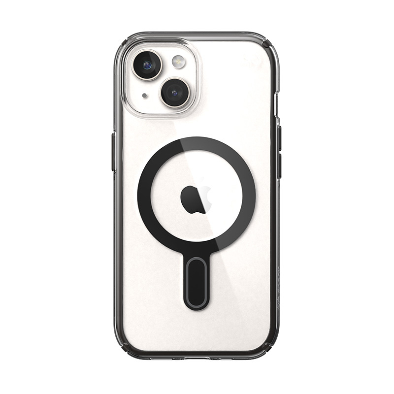 Speck Presidio Perfect-Clear ClickLock & MagSafe SPK526 -suojakotelo Apple iPhone 15 / 14 / 13 -puhelimelle, kirkas / frosted black / slate grey