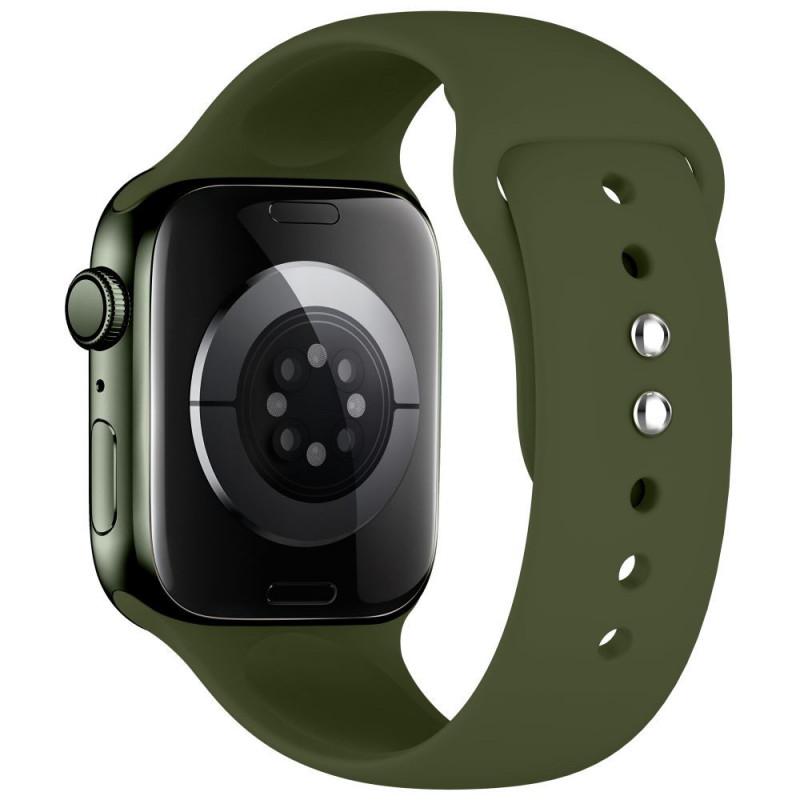 Tech-Protect silikoniranneke Apple Watch 8 / 9 / 10 / 11 / 12 / SE / Ultra 44/45/46/49 mm, oliivinvihreä