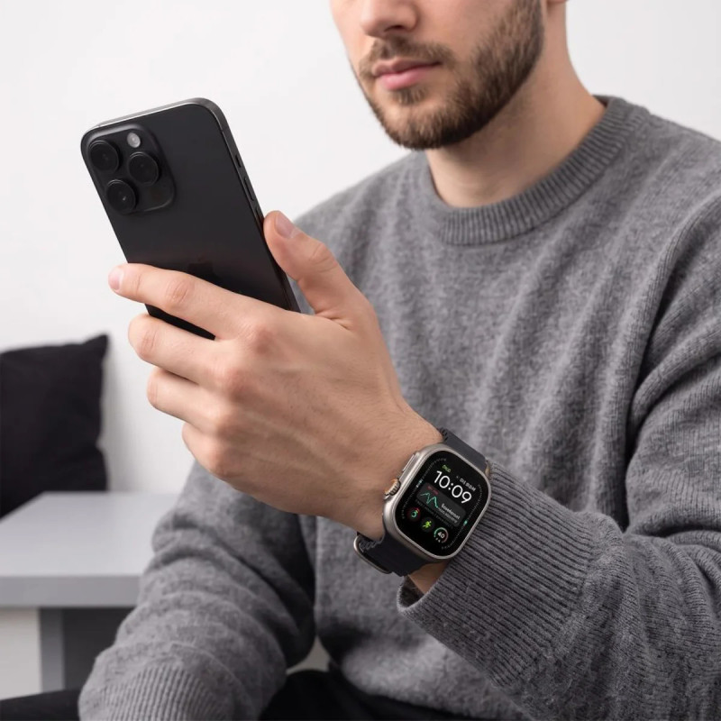 Tech-Protect Iconband Pro Apple Watch 8 / 9 / 10 / 11 / 12 / SE / Ultra 44/45/46/49 mm -ranneke, hiilen harmaa