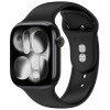 Tech-Protect silikoniranneke Apple Watch 8 / 9 / 10 / 11 / 12 / SE / Ultra 44/45/46/49 mm, musta