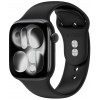 Tech-Protect silikoniranneke Apple Watch 8 / 9 / 10 / 11 / 12 / SE / Ultra 44/45/46/49 mm, musta