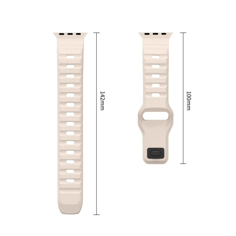 Tech-Protect Silicone Line Apple Watch 8 / 9 / 10 / 11 / 12 / SE / Ultra 44/45/46/49 mm -ranneke, Stone