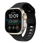 Tech-Protect Silicone Line Apple Watch 8 / 9 / 10 / 11 / 12 / SE / Ultra 44/45/46/49 mm -ranneke, musta