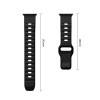 Tech-Protect Silicone Line Apple Watch 8 / 9 / 10 / 11 / 12 / SE / Ultra 44/45/46/49 mm -ranneke, musta
