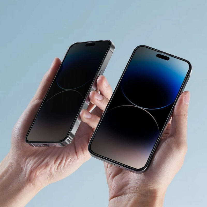 Tech-Protect Anti Spy Glass Pro+ Privacy karkaistu lasi Apple iPhone 17e / 16e / 14 / 13 Pro / 13 (2 kpl), musta