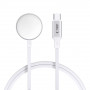 Tech-Protect MC02 UltraBoost magneettinen laturi USB-C-kaapeli 100 cm Apple Watchille, valkoinen