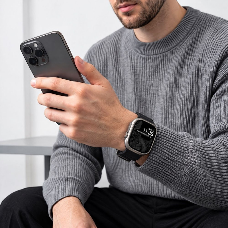 Tech-Protect Motion Apple Watch 8 / 9 / 10 / 11 / 12 / SE / Ultra 44/45/46/49 mm -ranneke, musta