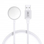 Tech-Protect MC02 UltraBoost Magneettinen Laturi USB-A-kaapeli 100 cm Apple Watchille, Valkoinen
