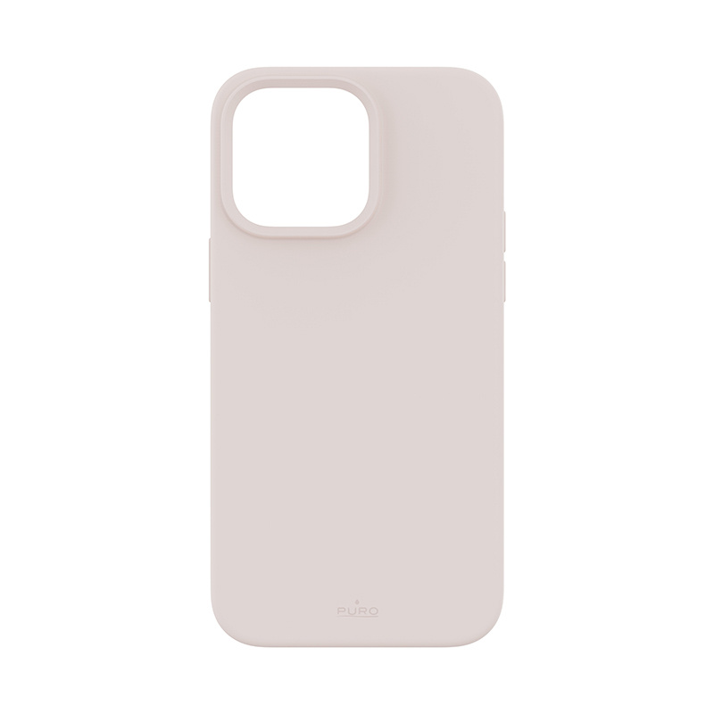 Puro ICON Antimicrobial -suojakotelo Apple iPhone 14 Pro Max -puhelimelle, vaaleanpunainen hiekka