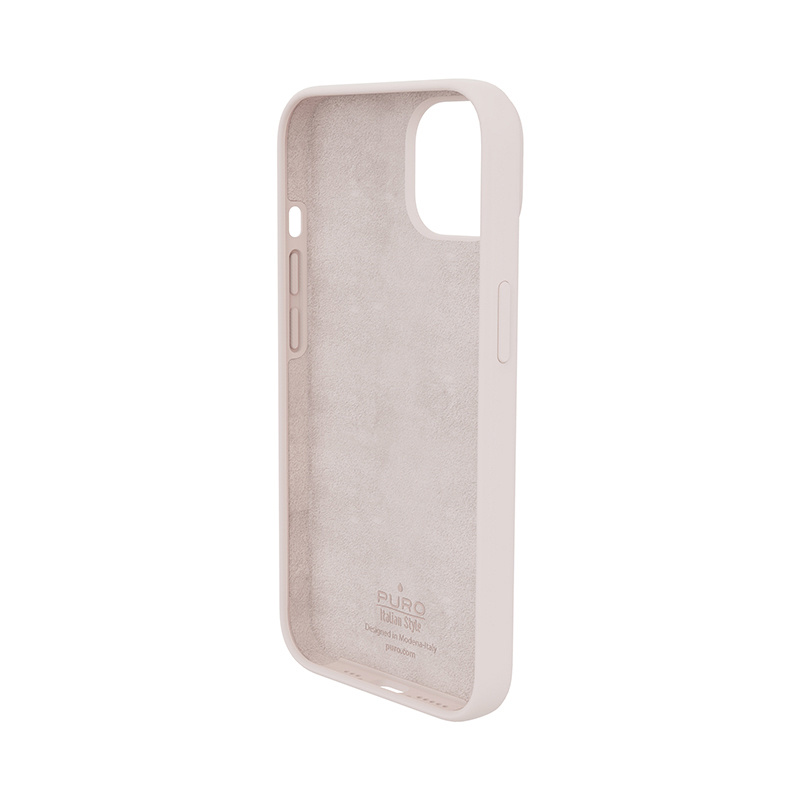Puro ICON Antimicrobial -suojakotelo Apple iPhone 14 Plus / 15 Plus -puhelimelle, pink sand